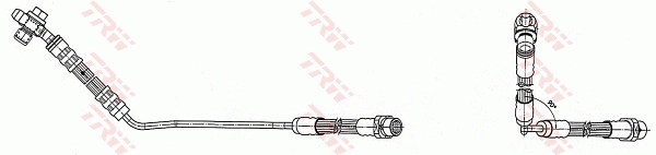 PHD491 TRW Шланг тормозной задний правый