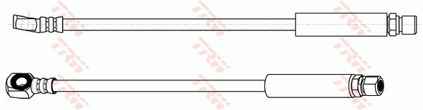 PHD348 TRW Гибкая тормозная трубка передняя
