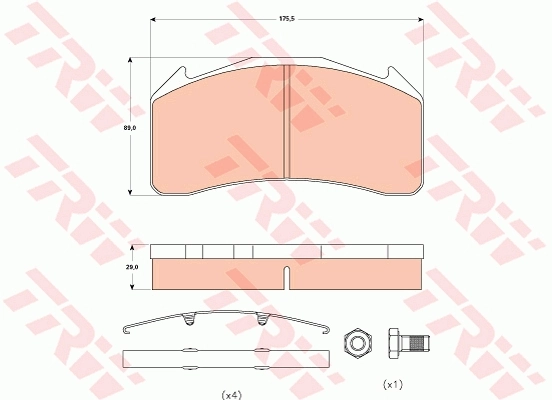 Колодки дисковые  TRW GDB5088 цена, от 149.68 USD
