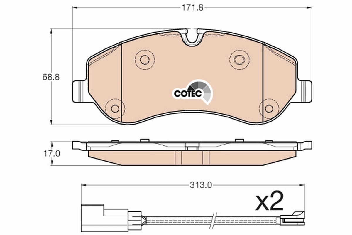 Передние тормозные колодки D413E Dafmi