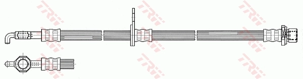 PHD533 TRW Шланг тормозной левый передний