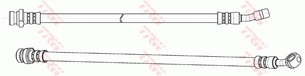 PHD1123 TRW Шланг тормозной задний левый