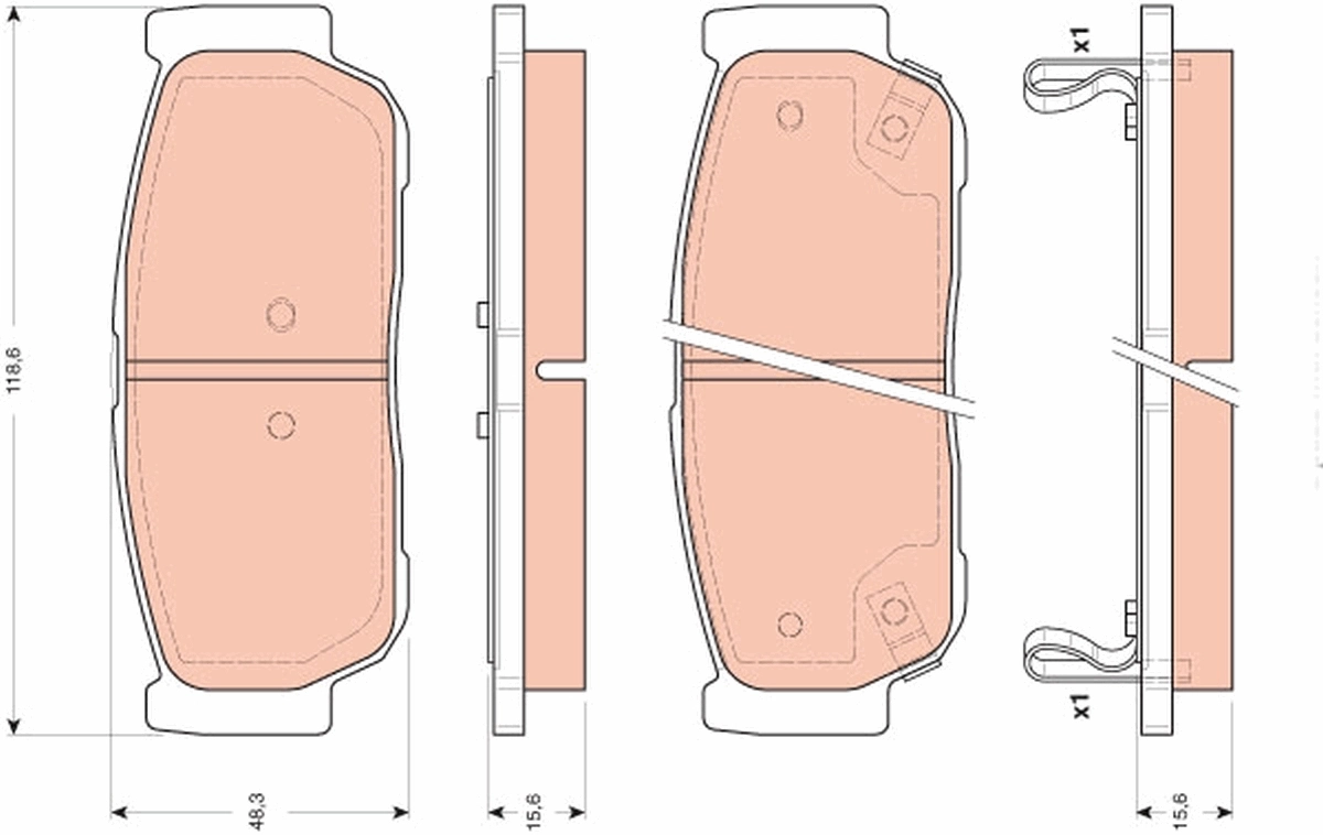 Задние тормозные колодки 583023EUOO Hyundai/Kia