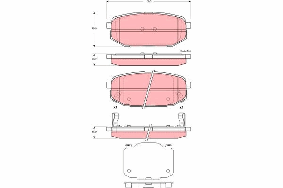 583023BA12 Hyundai/Kia Колодки тормозные дисковые комплект