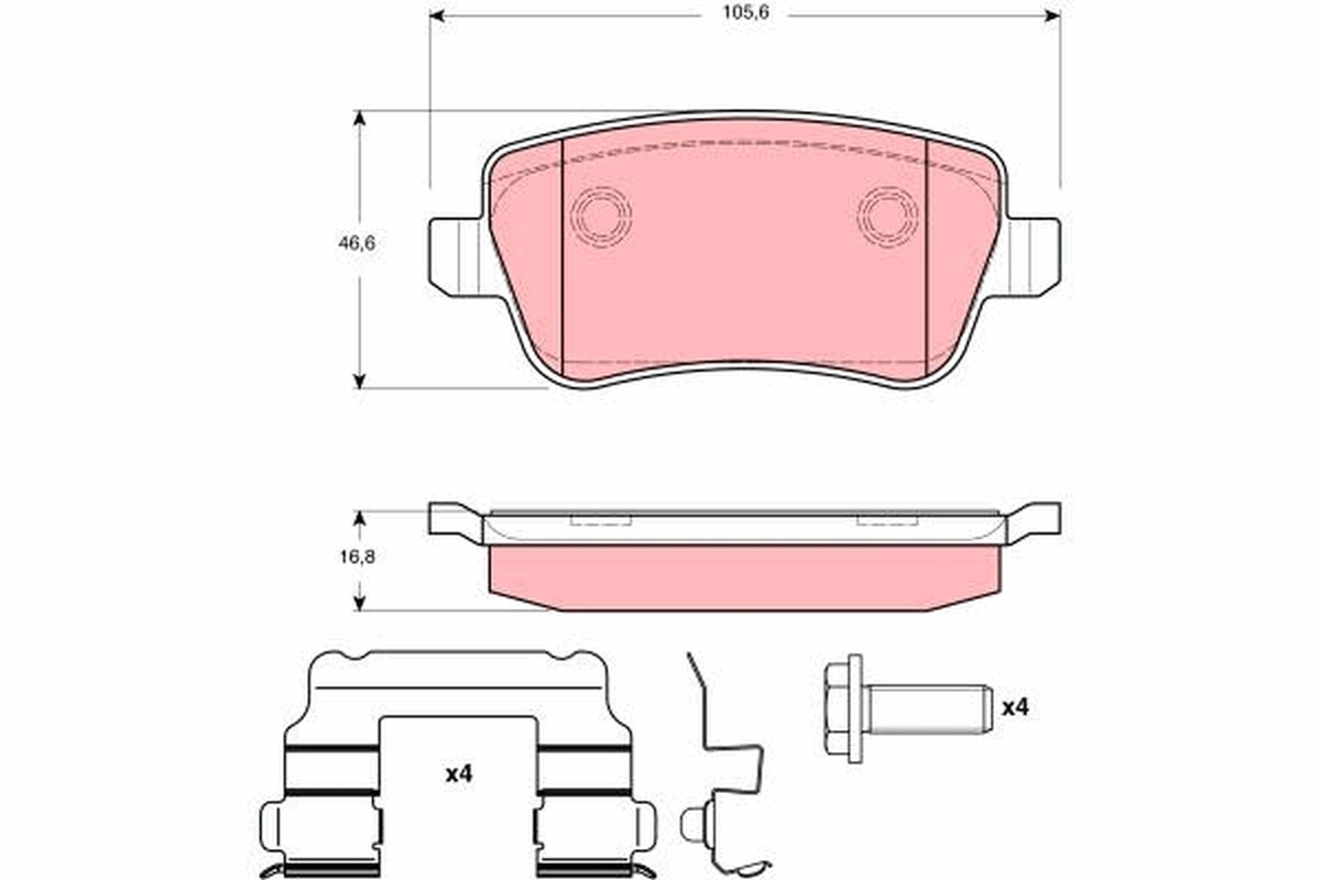 Задние тормозные колодки 986494125 Bosch