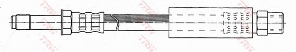 PHB348 TRW Гибкая тормозная трубка задняя