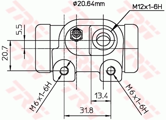C408 Case Цилиндр тормозной колесный, задний