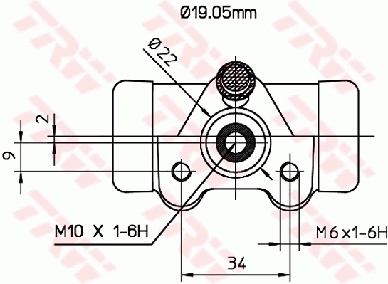 BWD127 TRW Цилиндр тормозной колесный, задний
