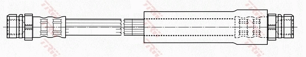 PHA486 TRW Гибкая тормозная трубка задняя