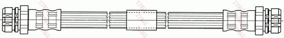 PHA515 TRW Гибкая тормозная трубка задняя