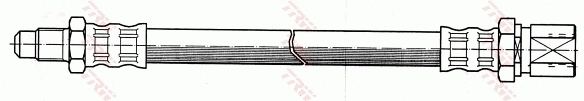 PHB152 TRW Гибкая тормозная трубка задняя
