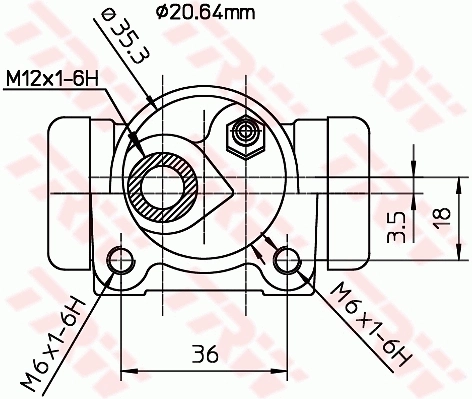 7701033707 Renault (RVI) Цилиндр тормозной колесный, задний