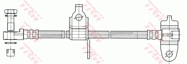 F0397 Ties Шланг тормозной передний правый