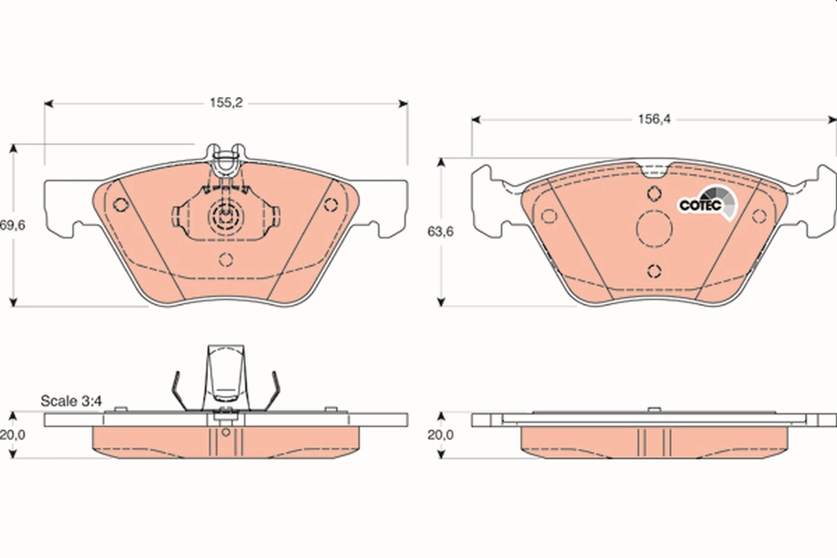 Передние тормозные колодки QF1220 Q-top