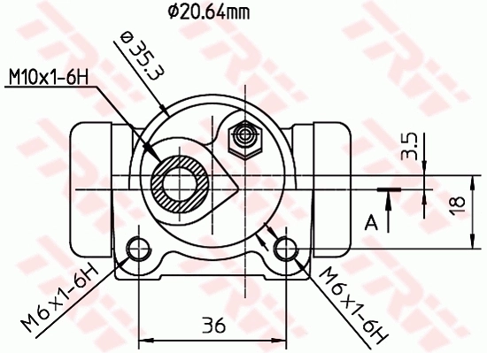 Цилиндр тормозной колесный C398 Case