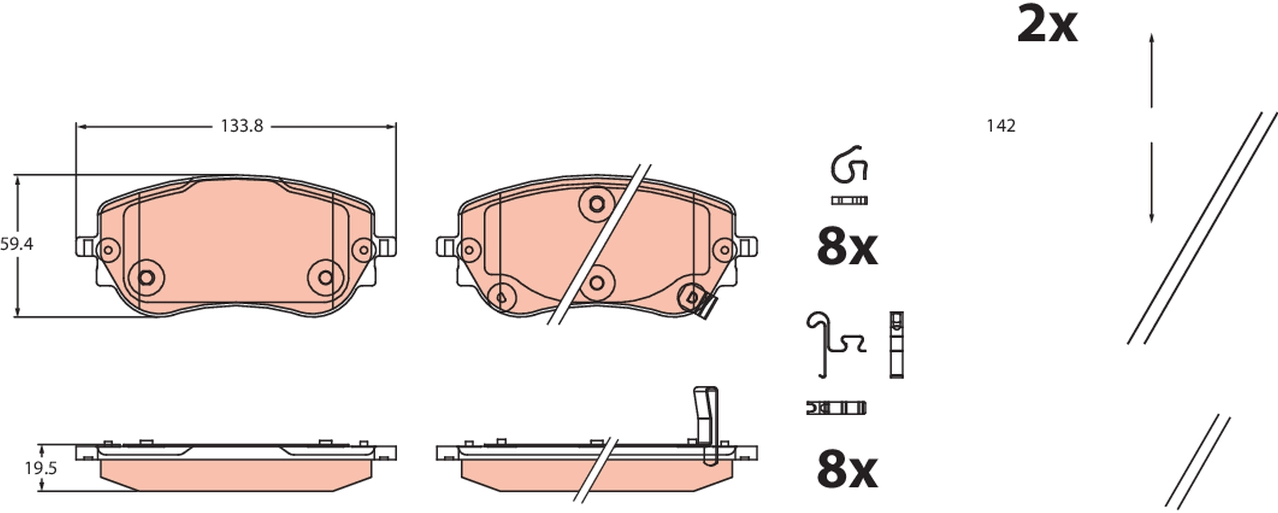 77368941 Fiat/Alfa/Lancia Колодки передние