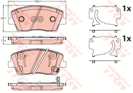 Передние тормозные колодки 58101G9A20 Hyundai/Kia