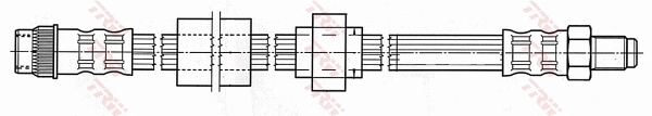 PHB540 TRW Гибкая тормозная трубка задняя