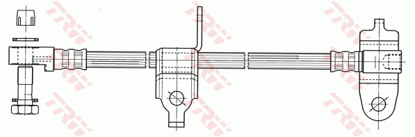 PHD953 TRW Шланг тормозной левый передний