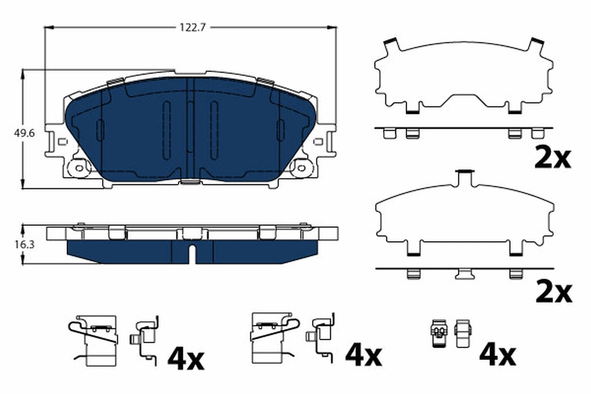  Передние тормозные колодки Toyota Prius 