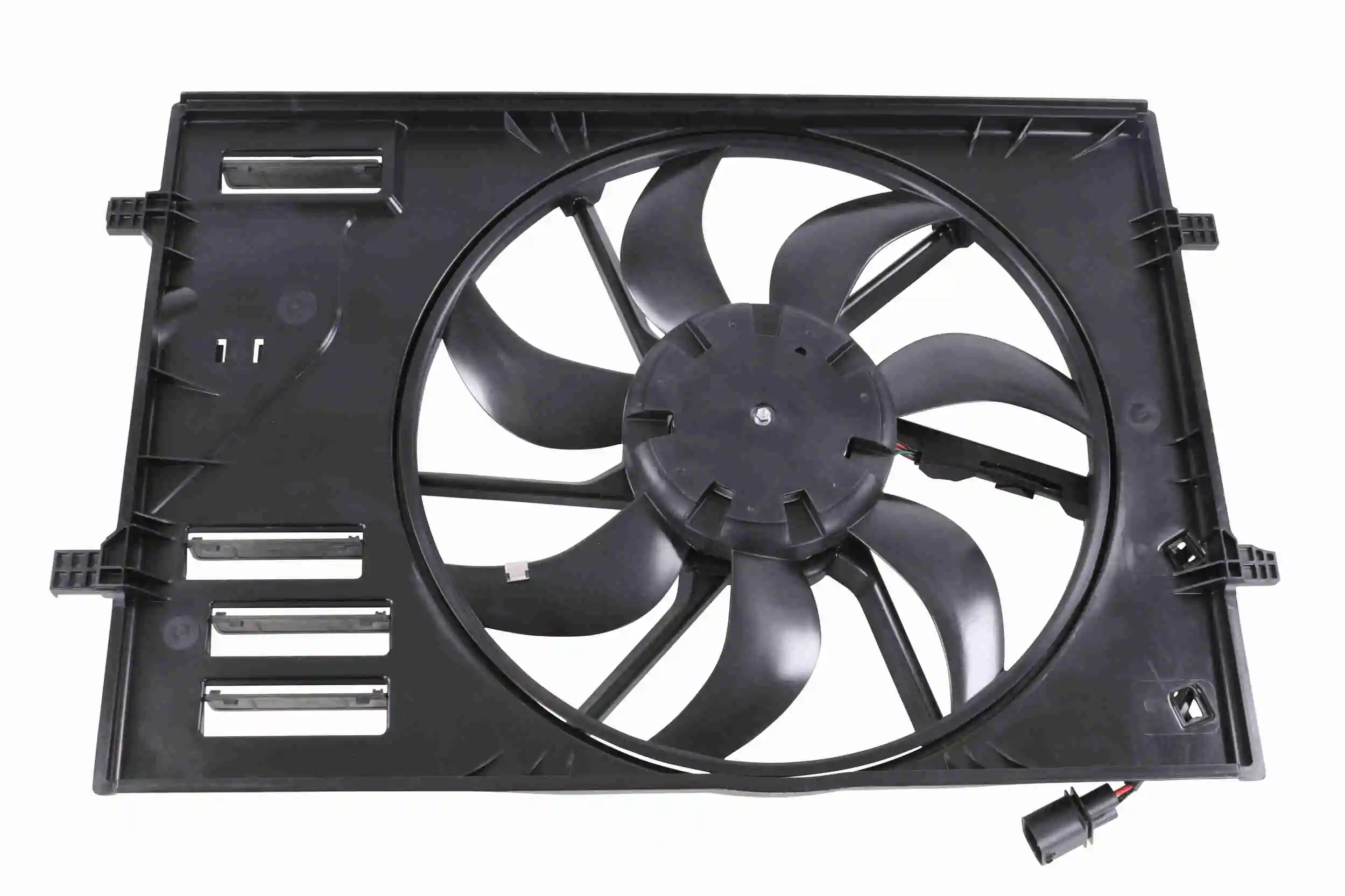 Ventilador elétrico de esfriamento montado (motor + roda de aletas) Volkswagen Tiguan 1 5N1, 5N2