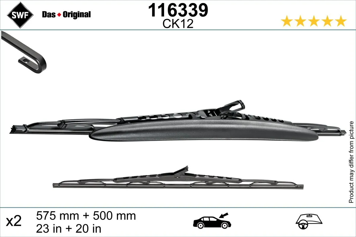 Щетка стеклоочистителя лобового стекла, водительская SWF 116339 цена, от 35.45 USD