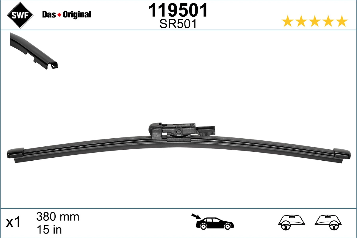 дворник заднего стекла SWF 119501 цена, от 12.29 USD