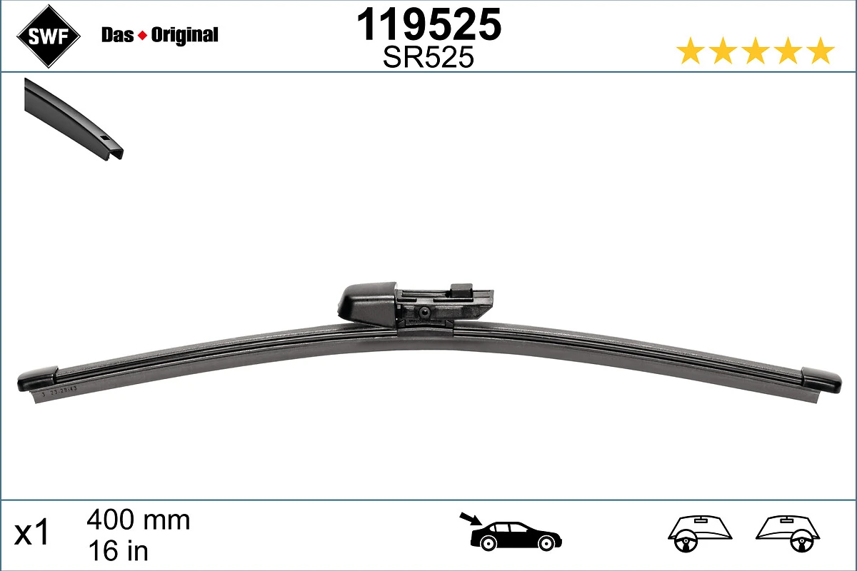 дворник заднего стекла SWF 119525 цена, от 12.44 USD