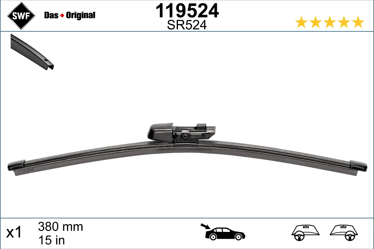 дворник заднего стекла SWF 119524 цена, от 8.76 USD