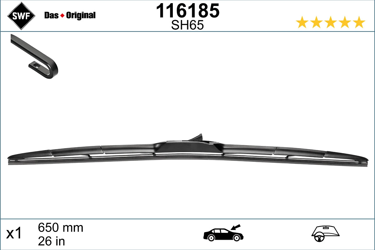 Щетка стеклоочистителя лобового стекла, водительская SWF 116185 цена, от 30.44 USD
