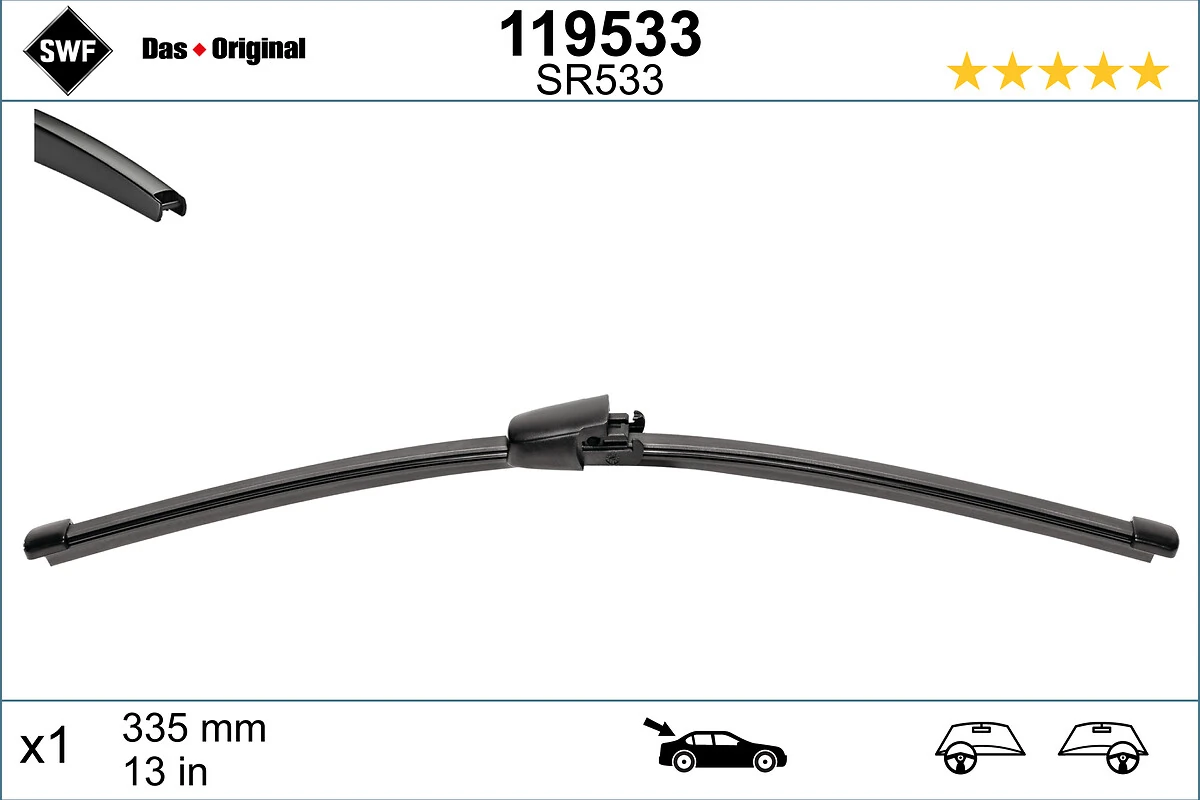 дворник заднего стекла SWF 119533 цена, от 12.07 USD