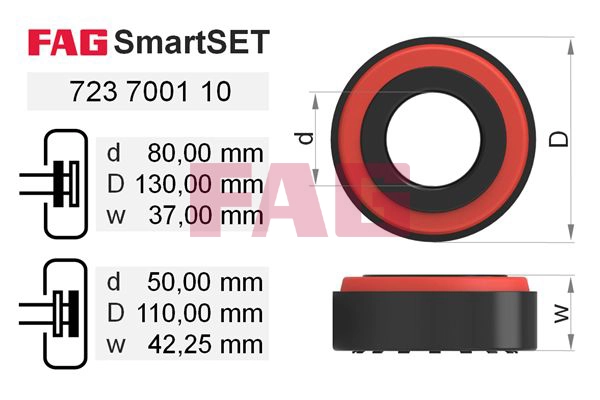 Комплект подшипника ступицы колеса DAF 0836586 цена, от 138.01 USD