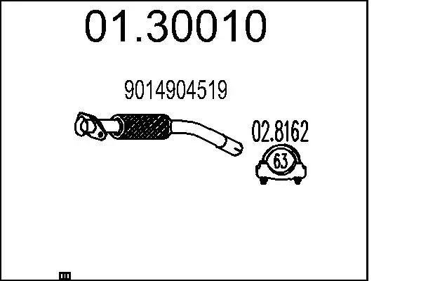Гофра глушителя Мерседес-бенц Спринтер I 2-t