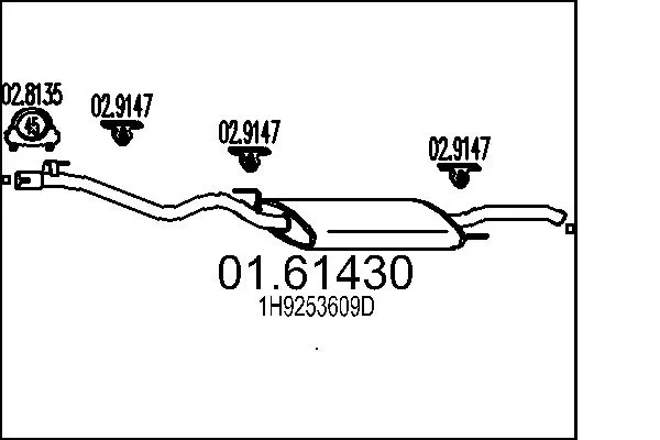 Выхлоп задний Polmostrow FP9552G31 цена, от 52.90 USD