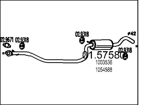 Глушитель, центральная часть Peugeot/Citroen E12835C цена, от 58.19 USD