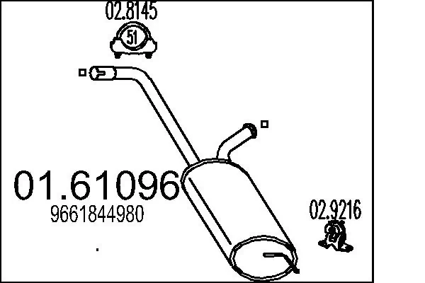Выхлоп задний Bosal BS135095 цена, от 62.71 USD