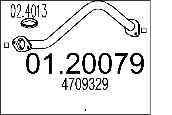 Приёмная труба 4709329 Opel