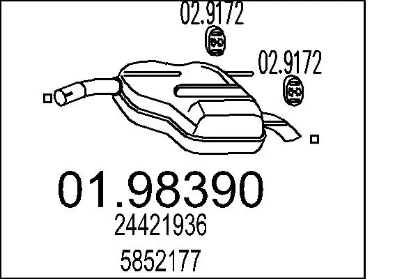 ED17618 Edex Выхлопная труба
