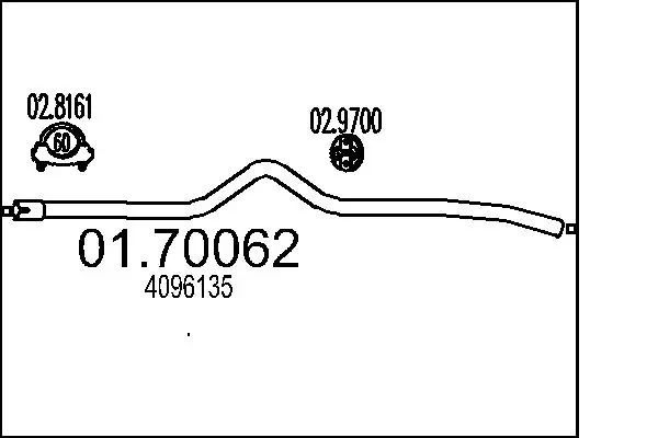 Выхлопная труба на Ford Transit V V184/5