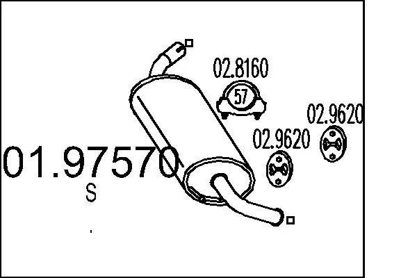 Выхлоп задний Polmostrow 2604G31 цена, от 75.86 USD