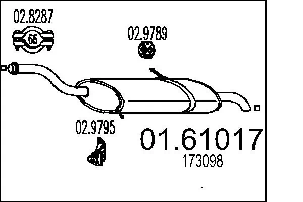 Выхлоп задний Citroen C4 GRAND PICASSO I минивэн (UA) (2006 - 2013) цена, от 71.07 USD