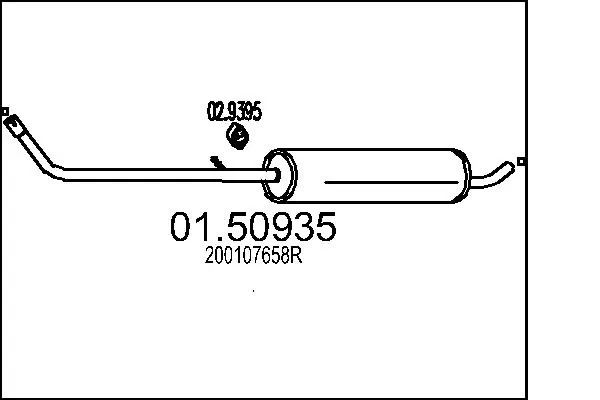 Глушитель, центральная часть Edex ED0224 цена, от 39.75 USD