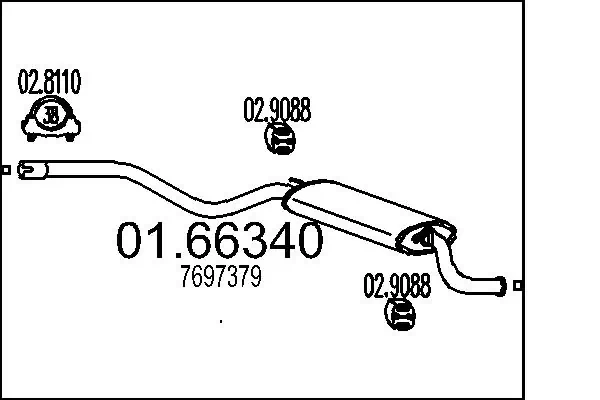 Глушитель задний 706 Polmostrow