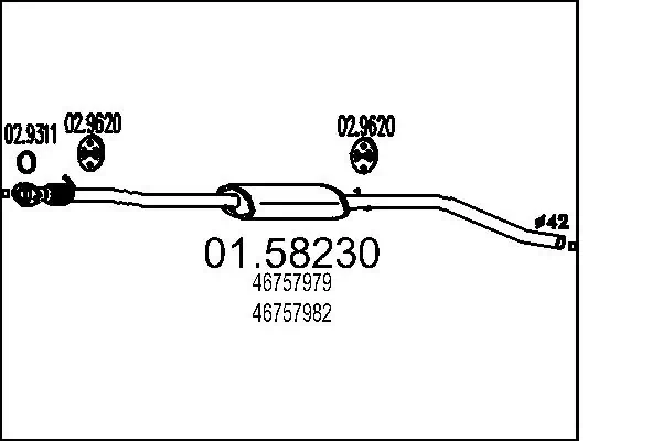 BS286325 Bosal Глушитель центральный