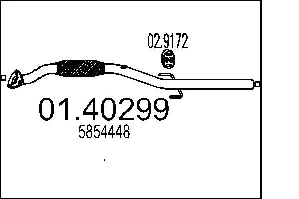 13229909 General Motors Штаны глушителя передние