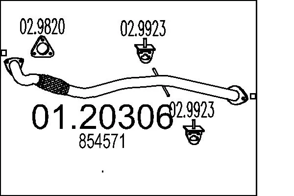 Труба приемная глушителя Peugeot/Citroen 95511503