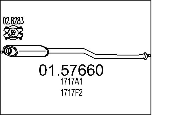 Средний глушитель Polmostrow 4139