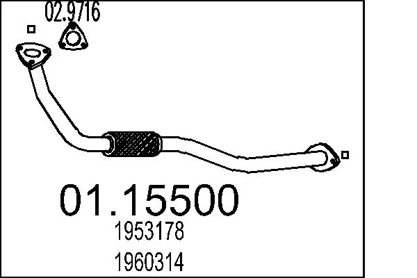 9424903019 Mercedes Штаны глушителя передние