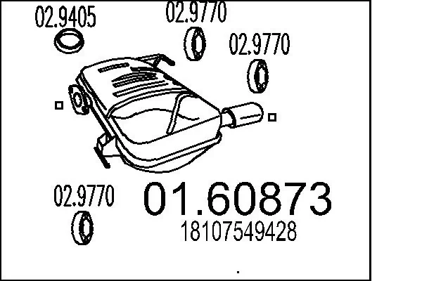 Выхлоп задний BMW 3 универсал (E91) (2004 - 2012) цена, от 133.94 USD