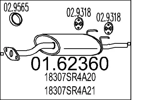 Выхлоп задний Polmostrow FP2936G32 цена, от 62.33 USD